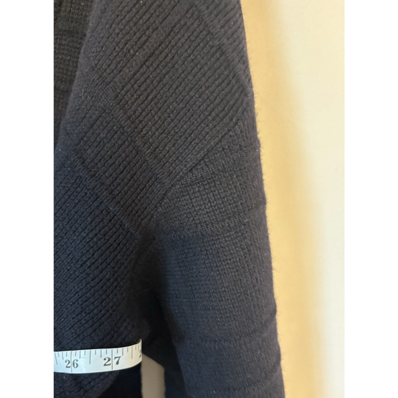 Gucci Cardigan Sweater Mens 54 XL Black Camel Hair Buttons Vtg Vneck - Picture 7 of 9